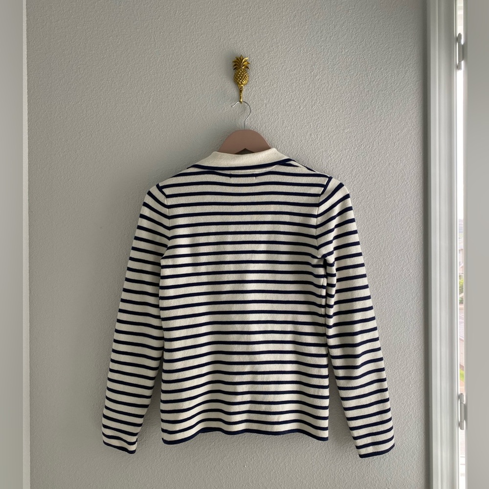 Banana Republic nautical blue and white stripe sweater - Picture 3 of 4